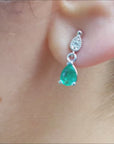 Emerald dangle earrings