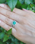 Emerald ring cushion cut