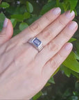 White gold mens sapphire ring