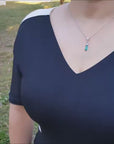Briolette emerald necklace for women