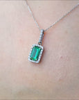 Natural Colombian emerald pendant