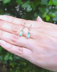Genuine emerald earrings