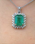 Authentic Colombian emerald pendant
