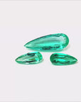 4.32 Carats Loose Emeralds Pear Shaped Match Set