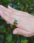 18K Emerald Ring for Men 1.97 ct. - Made in USA