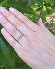 Minimalist solitaire emerald rings for sale in USA
