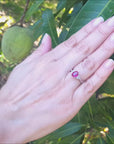 White gold ruby ring