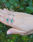 Marquise emerald earrings