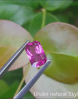 1.38 ct. GIA Certified Loose Natural Pink Sapphire Intense Vivid Color Fancy Emerald cut