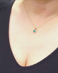 Natural emerald necklace