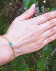 Genuine Paper clip emerald bracelets