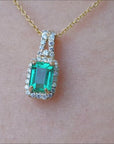 Emerald and diamond necklace