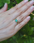 Emerald claddagh ring