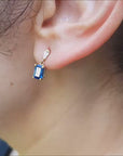 Real blue sapphire earrings