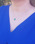 yellow gold emerald pendant