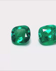 Real loose Colombian emeralds cushion cut