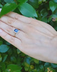 Women's blue sapphire ring