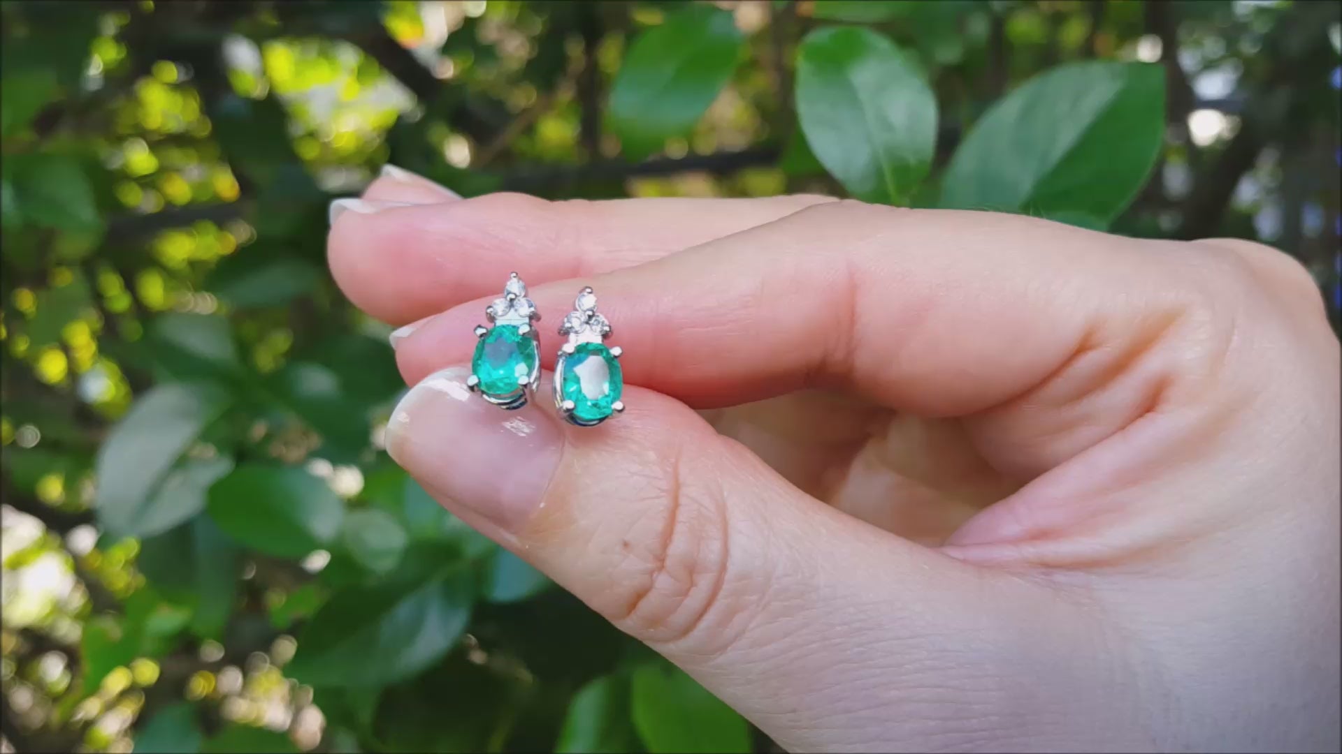 Colombia emerald earrings