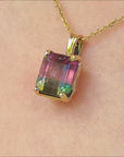 Brazilian watermelon tourmaline pendant
