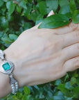 Emerald and pearl bracelet for sale in USA
