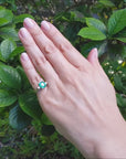 Genuine Colombian emerald ring