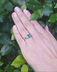 Emerald platinum ring