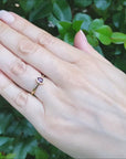 Teardrop Natural Ruby Solitaire Woman's Ring July's Birthstone 14K Yellow Gold