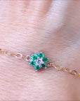 Emerald and diamond bracelet