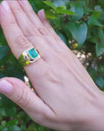 Genuine emerald rings for man