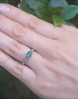 Natural colombian emerald ring oval cut