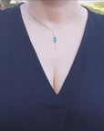 Genuine emerald necklace