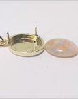 1.92 ct, Oval Opal Pendant Necklace 14k Gold
