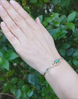 Yellow gold Emerald bracelets for sale