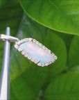 Opal and diamond necklace