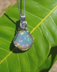 Opal pendant necklace