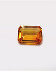 4.05 Carats Loose Natural Sapphire Intense Sparkling Yellow Gemstone Emerald-cut