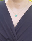 2.28 ct. Emerald and Diamond Slider Necklace