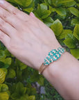 Genuine emerald bangle bracelets