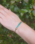14k gold emerald bracelets for sale