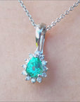 Enhancer emerald pendant necklace