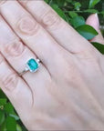 Affordable emerald engagement ring