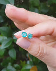 1.35 ct. Women's emerald stud earrings