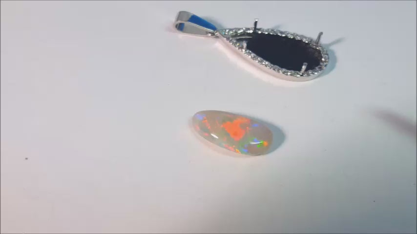 Genuine Australian opal pendant