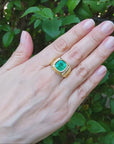 14k gold emerald ring for man