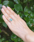 Emerald-cut Genuine Emerald Ring