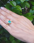 Emerald-cut Emerald Solitaire Ring