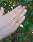 natural yellow sapphire ring for women