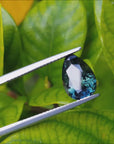 3.22 Carats Loose Australian Blue Sapphire Pear Shaped Vibrant Deep Blue Gemstone