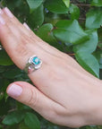 Men's asscher cut emerald rings