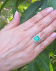 Authentic Colombian emerald engagement rings